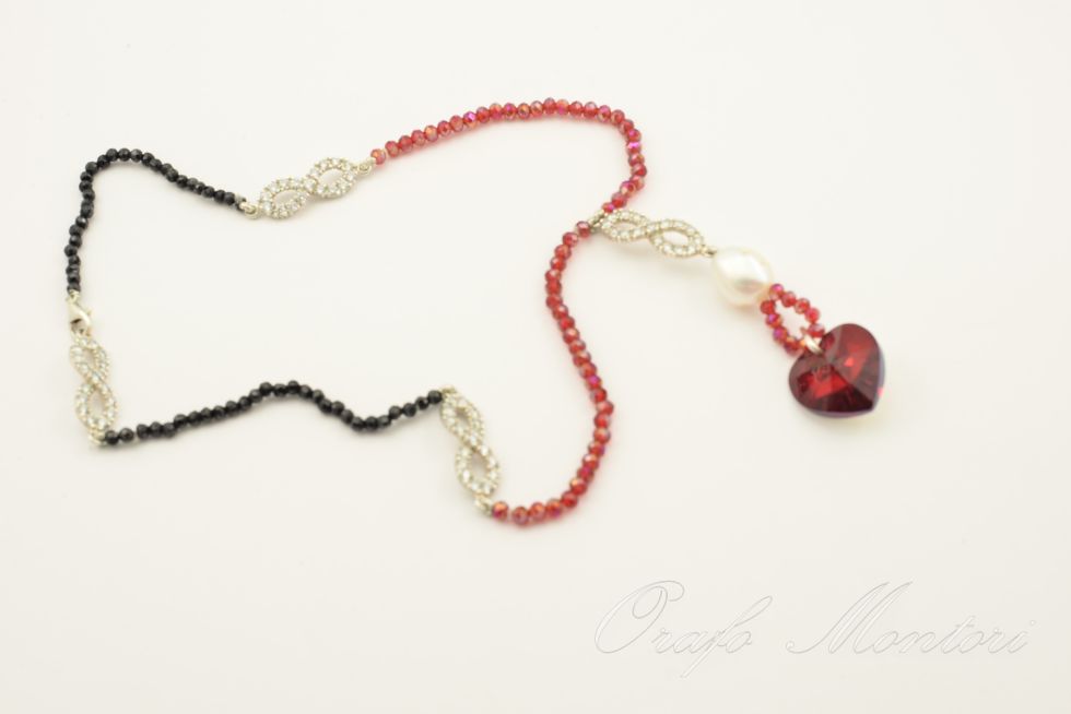girocollo con cuore swarovsky